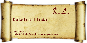 Köteles Linda névjegykártya